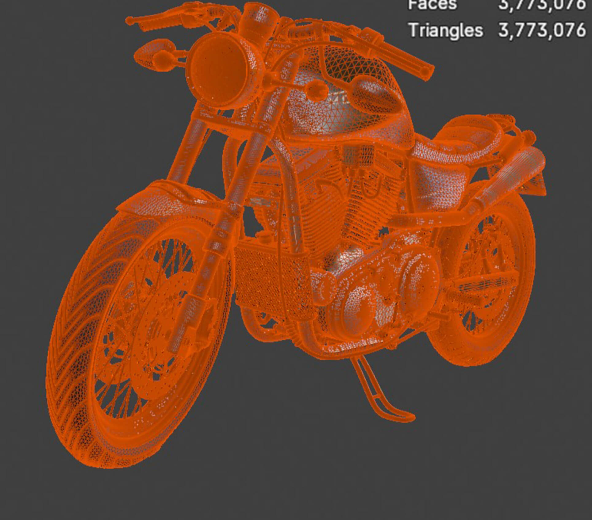 Motorcycles - Custom Cruiser Motorcycle - High-Poly 3D Model 3D Model