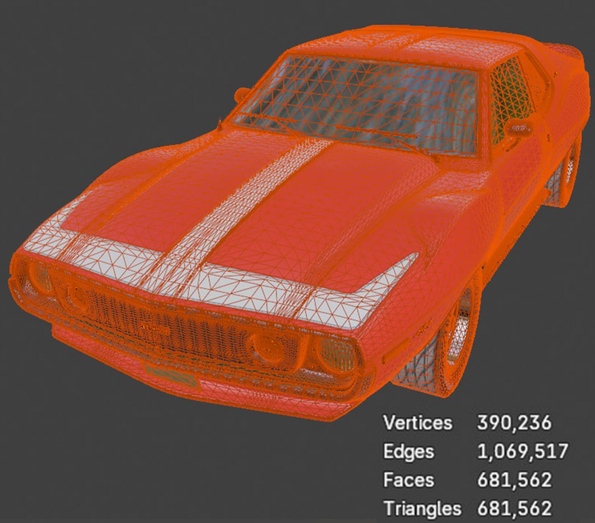 Classic Cars - AMC AMX SST - High-Poly 3d Model 3D Model