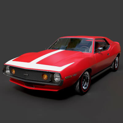 Classic Cars - AMC AMX SST - High-Poly 3d Model