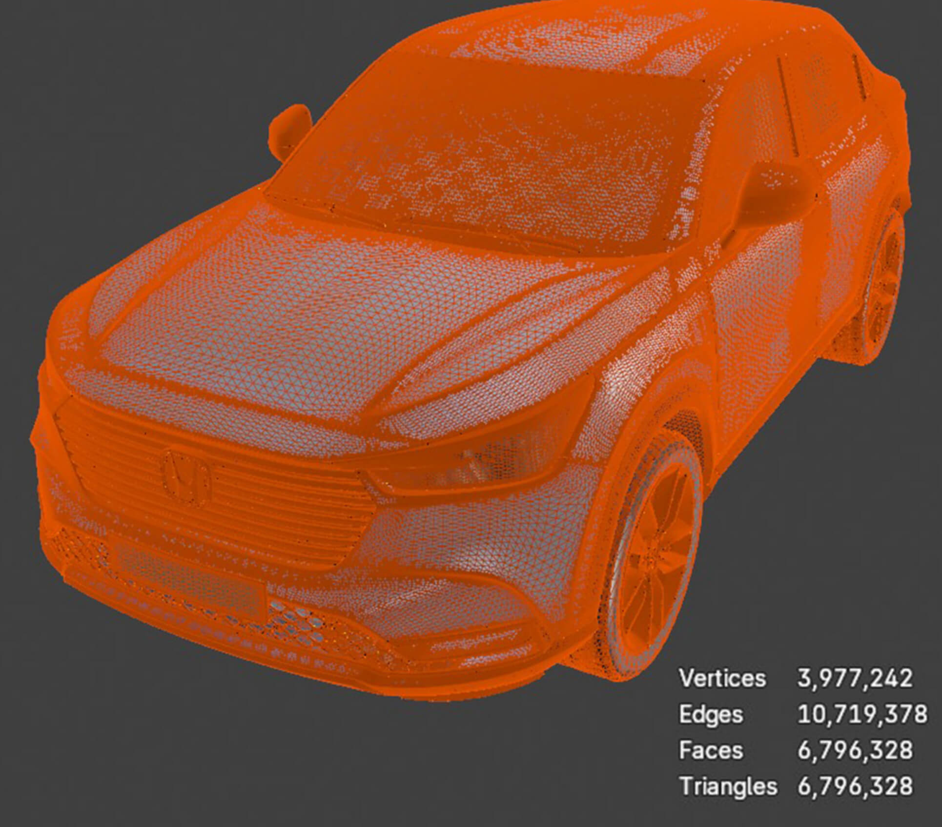 Honda HR-V Crossover SUV High-Poly 3D Model 3D Model