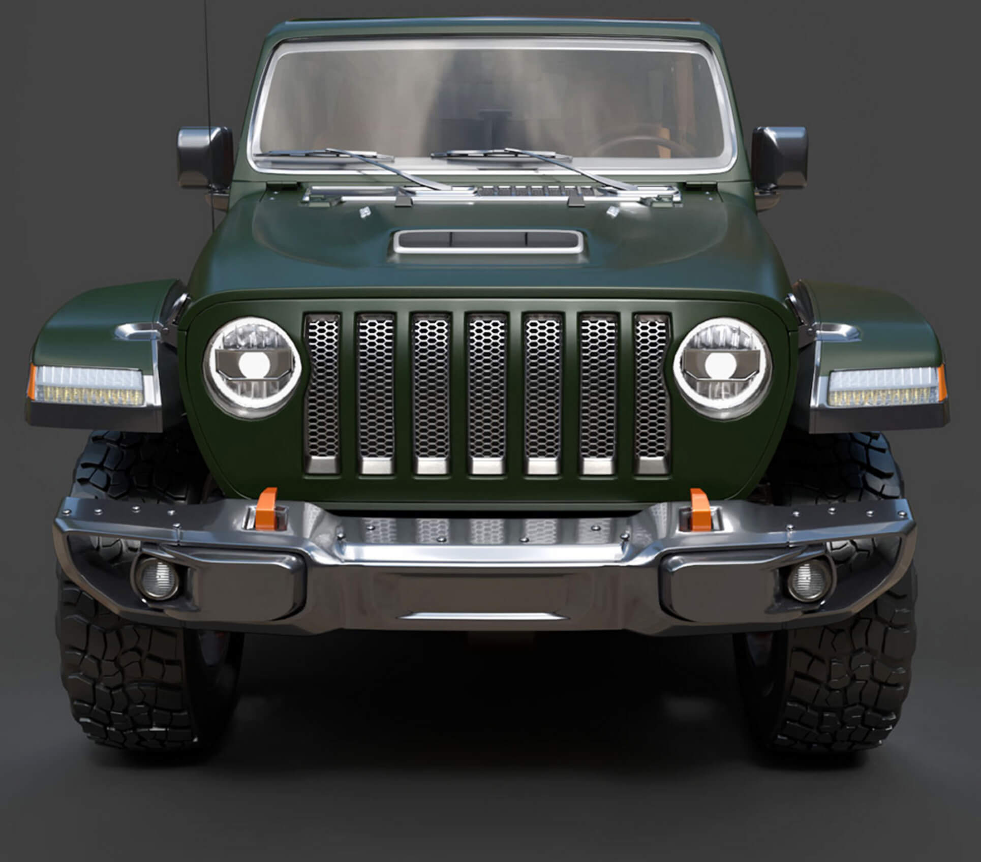 Jeep Wrangler Off-Road SUV High-Poly 3D Model 3D Model
