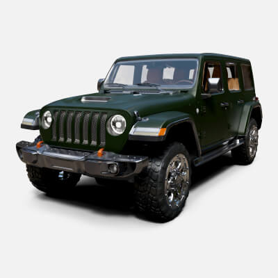 Jeep Wrangler Off-Road SUV High-Poly 3D Model 3D Model