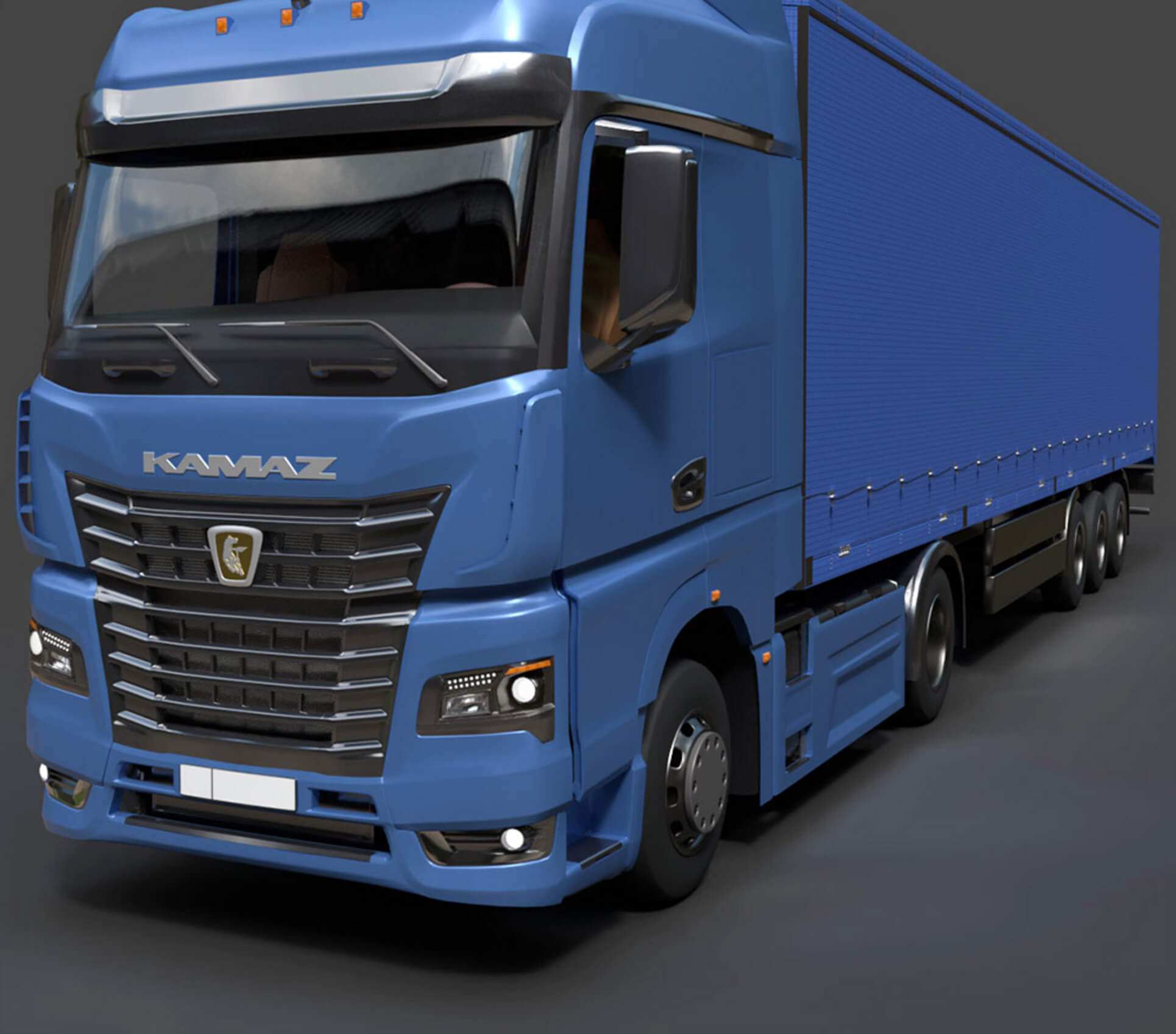 KAMAZ Heavy Cargo Truck High Poly 3D Model 3D Model