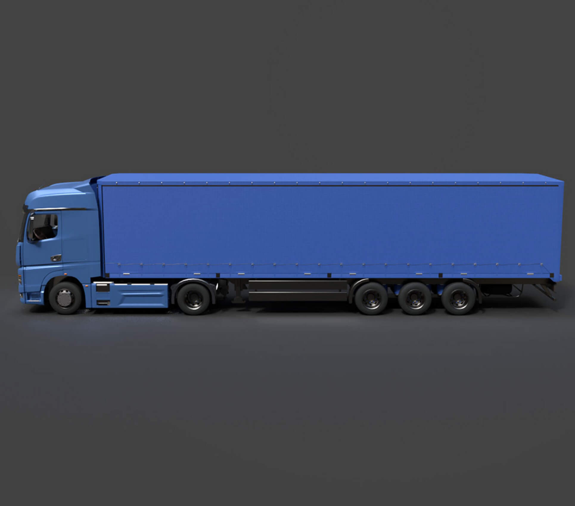 KAMAZ Heavy Cargo Truck High Poly 3D Model 3D Model