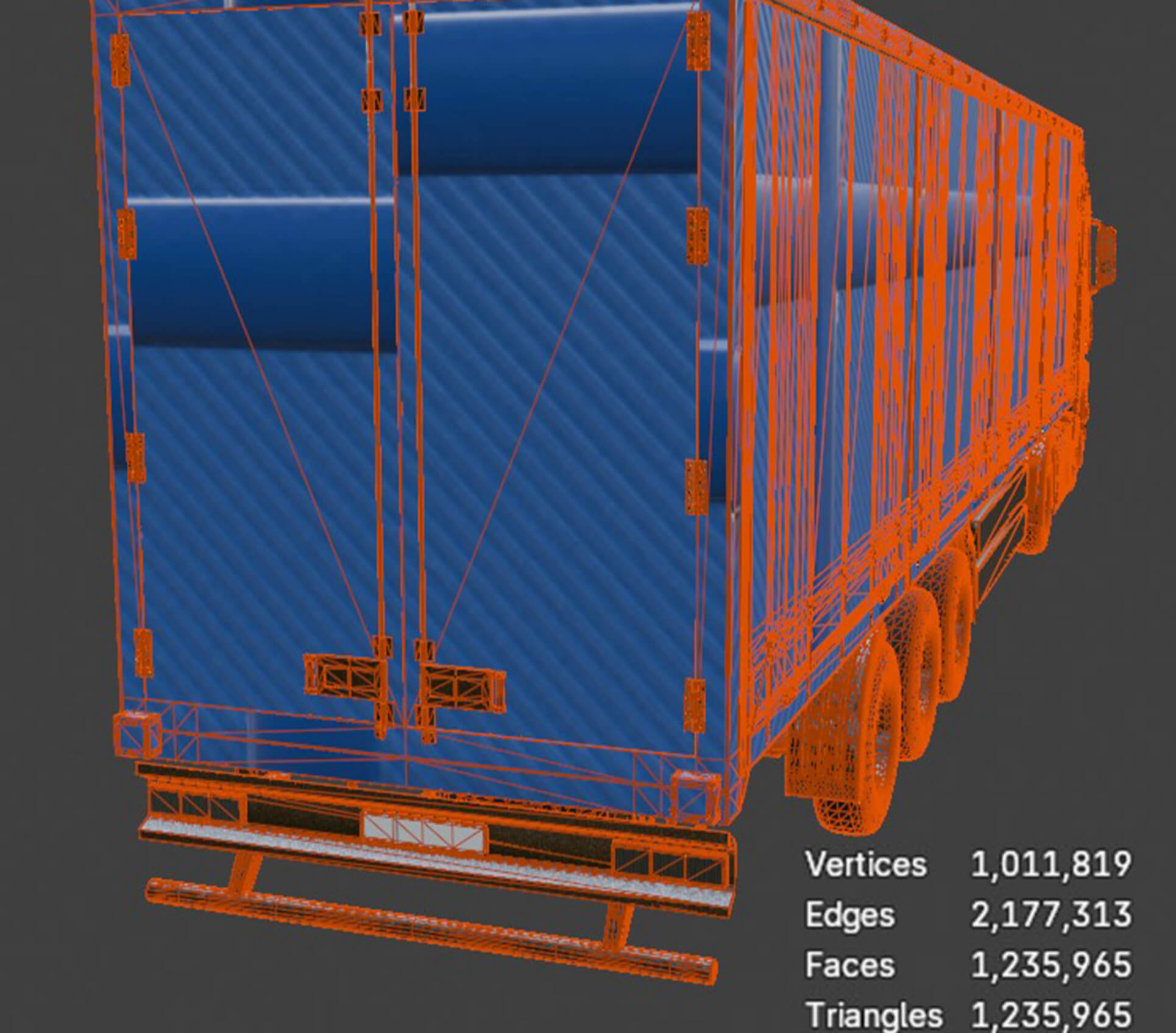 KAMAZ Heavy Cargo Truck High Poly 3D Model 3D Model