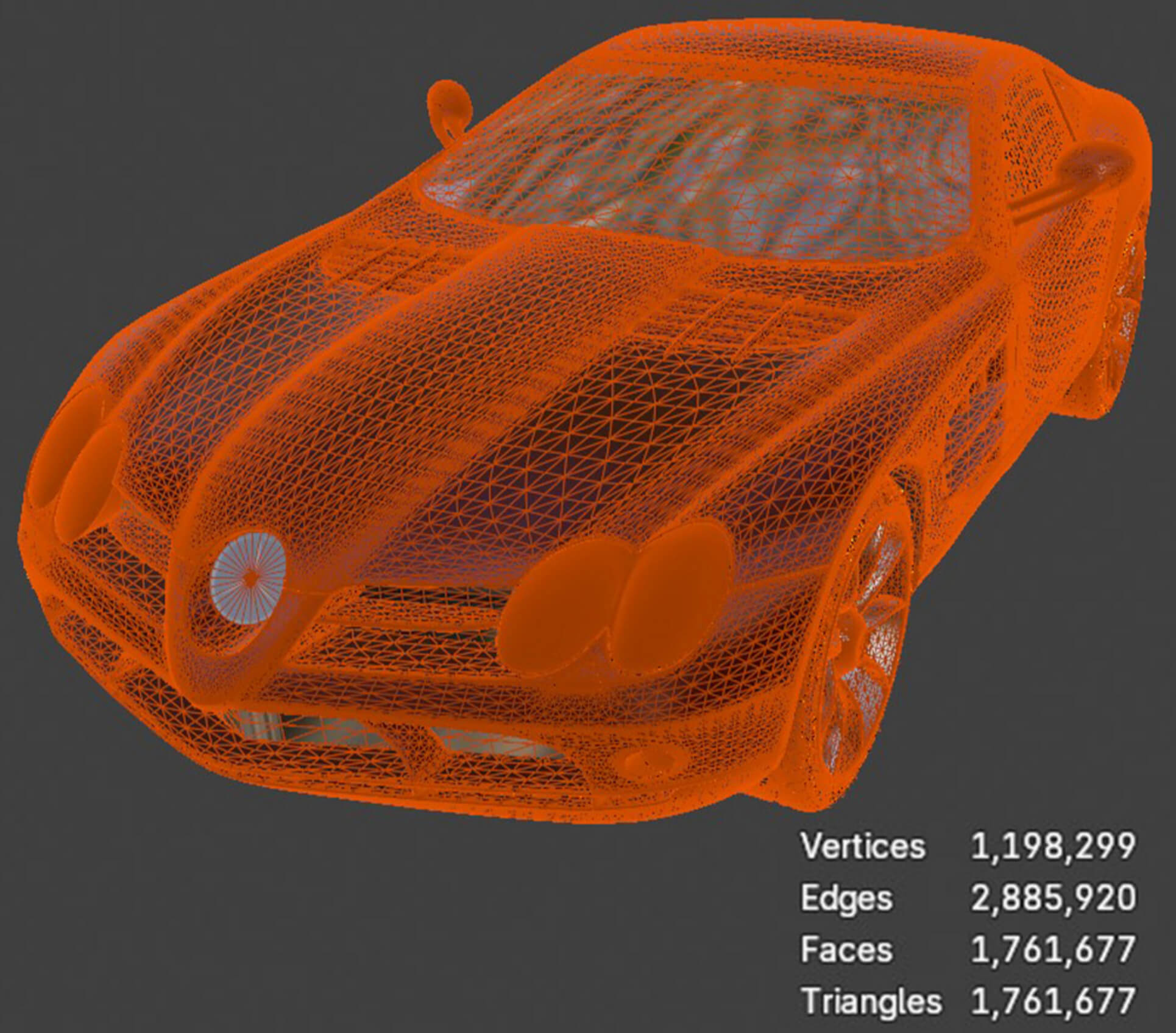 Mercedes-Benz SLR High-Poly 3D Model 3D Model