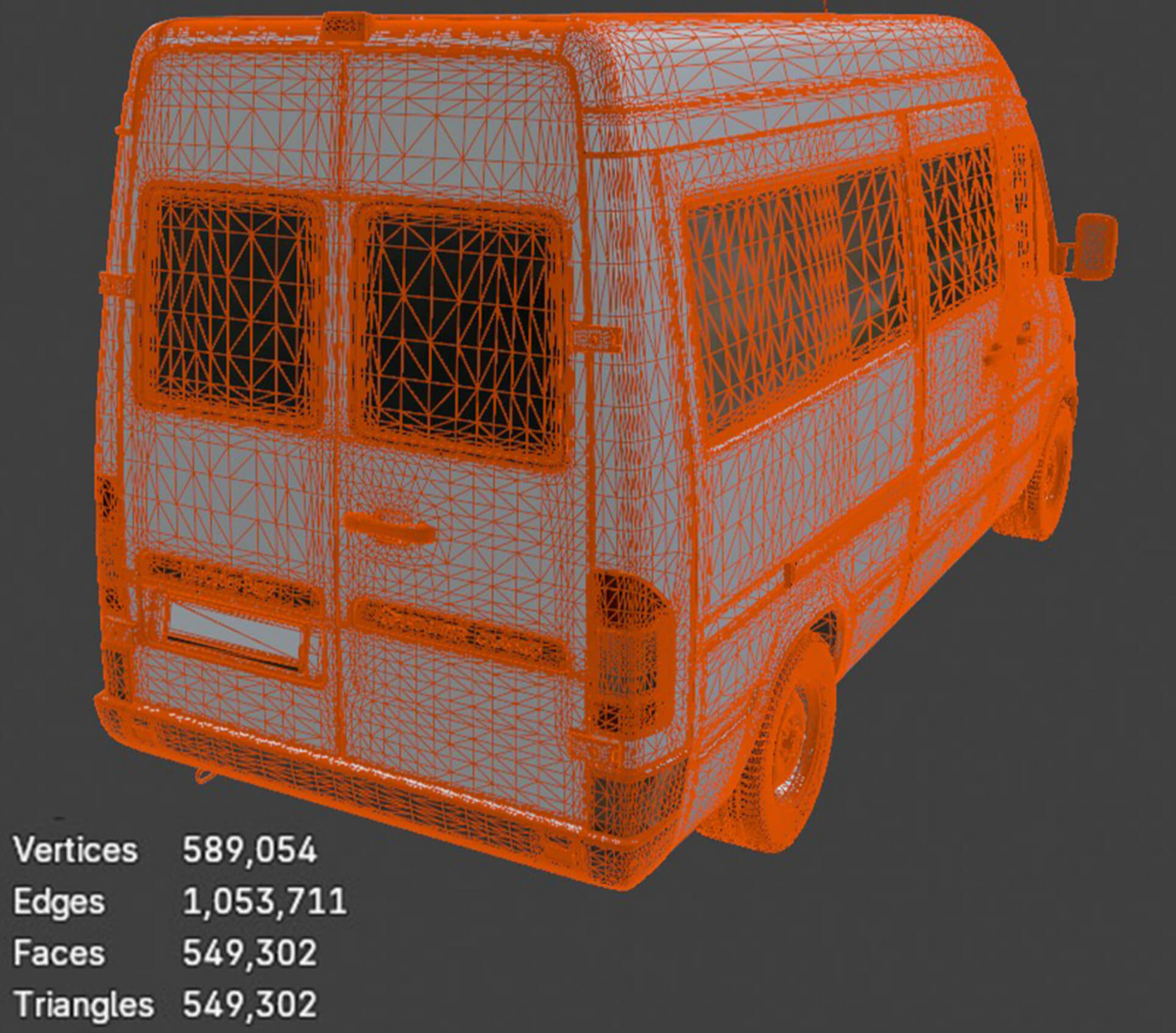 Mercedes-Benz Sprinter Classic Minibus Detailed Production 3D Model