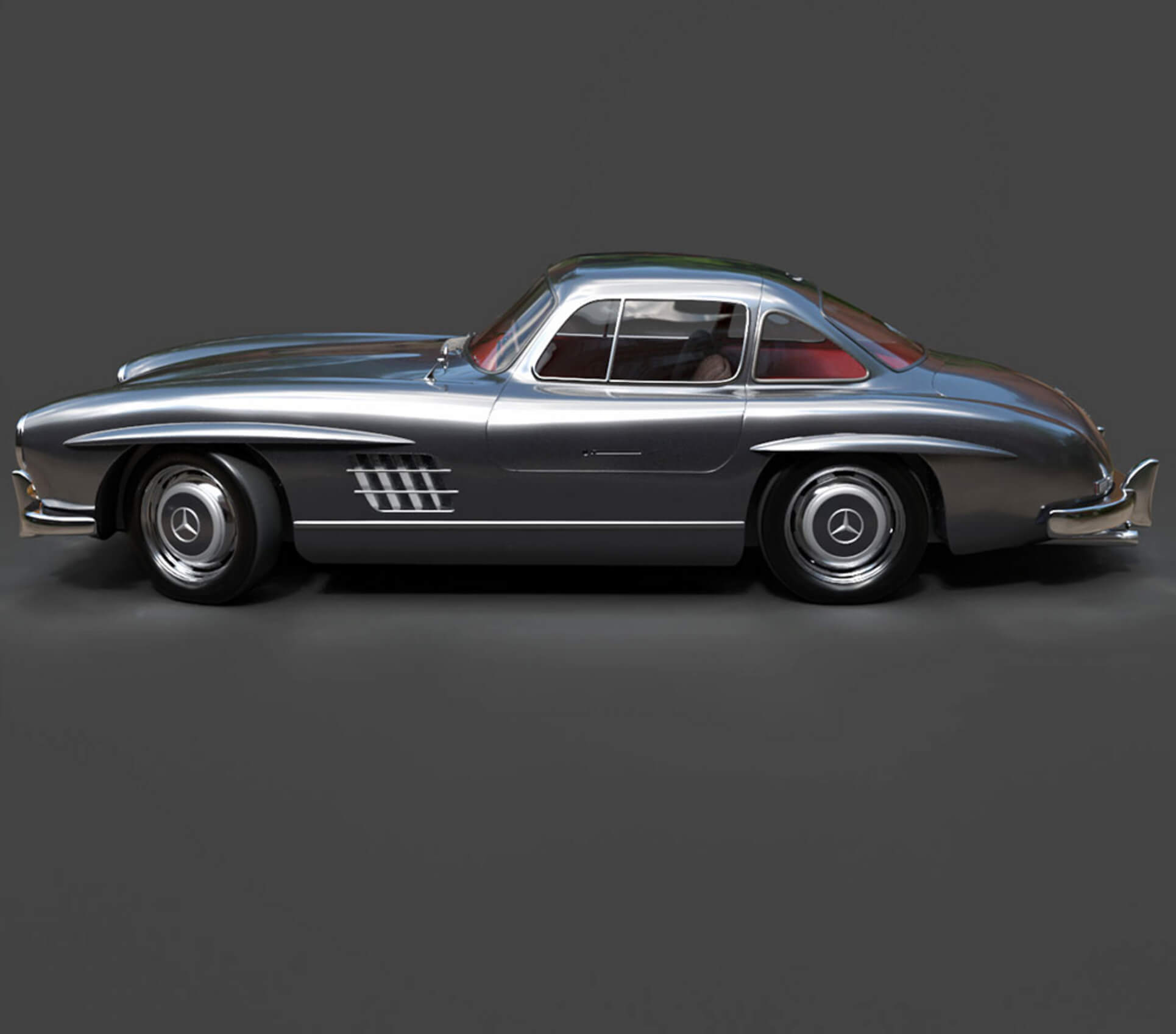 Mercedes-Benz W198 Classic Sports Car - High-Poly 3D Model 3D Model