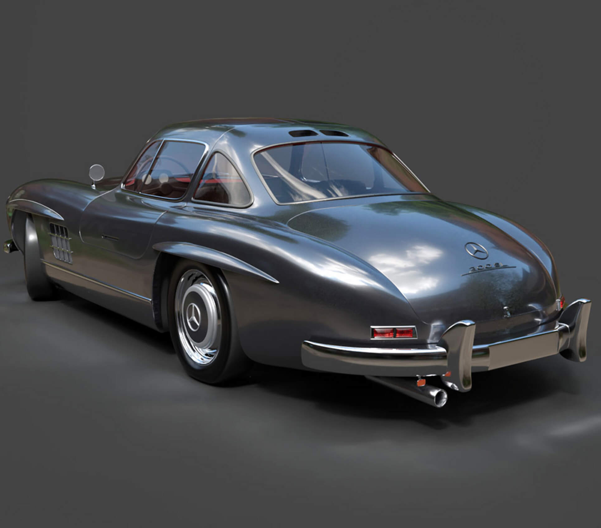 Mercedes-Benz W198 Classic Sports Car - High-Poly 3D Model 3D Model