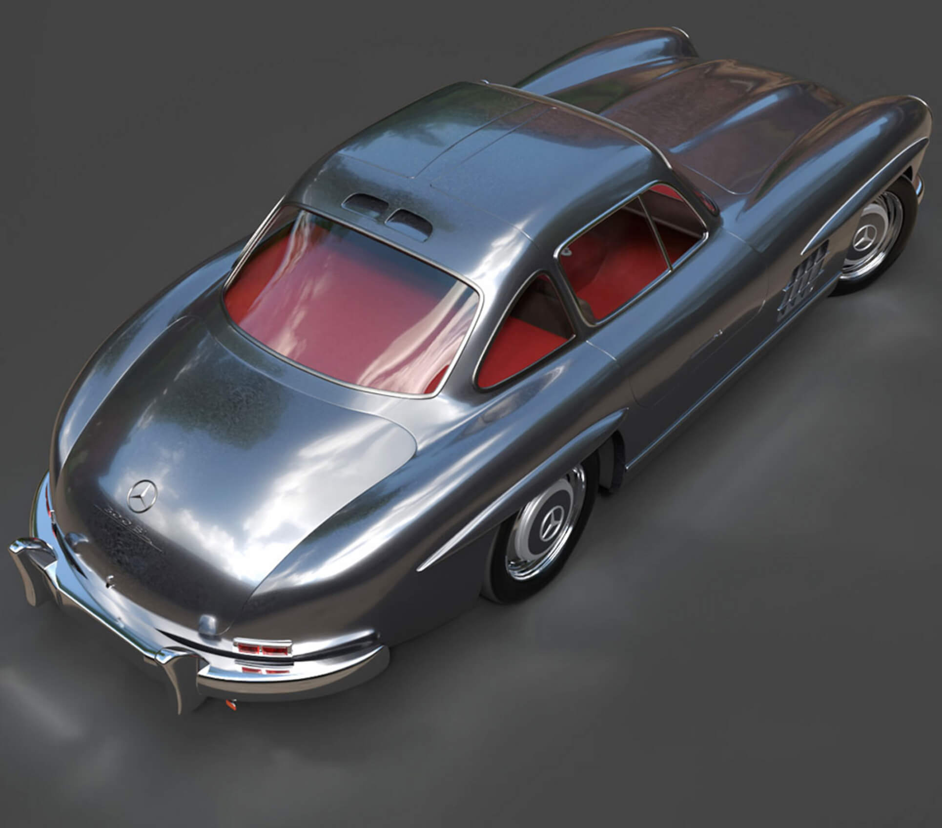 Mercedes-Benz W198 Classic Sports Car - High-Poly 3D Model 3D Model