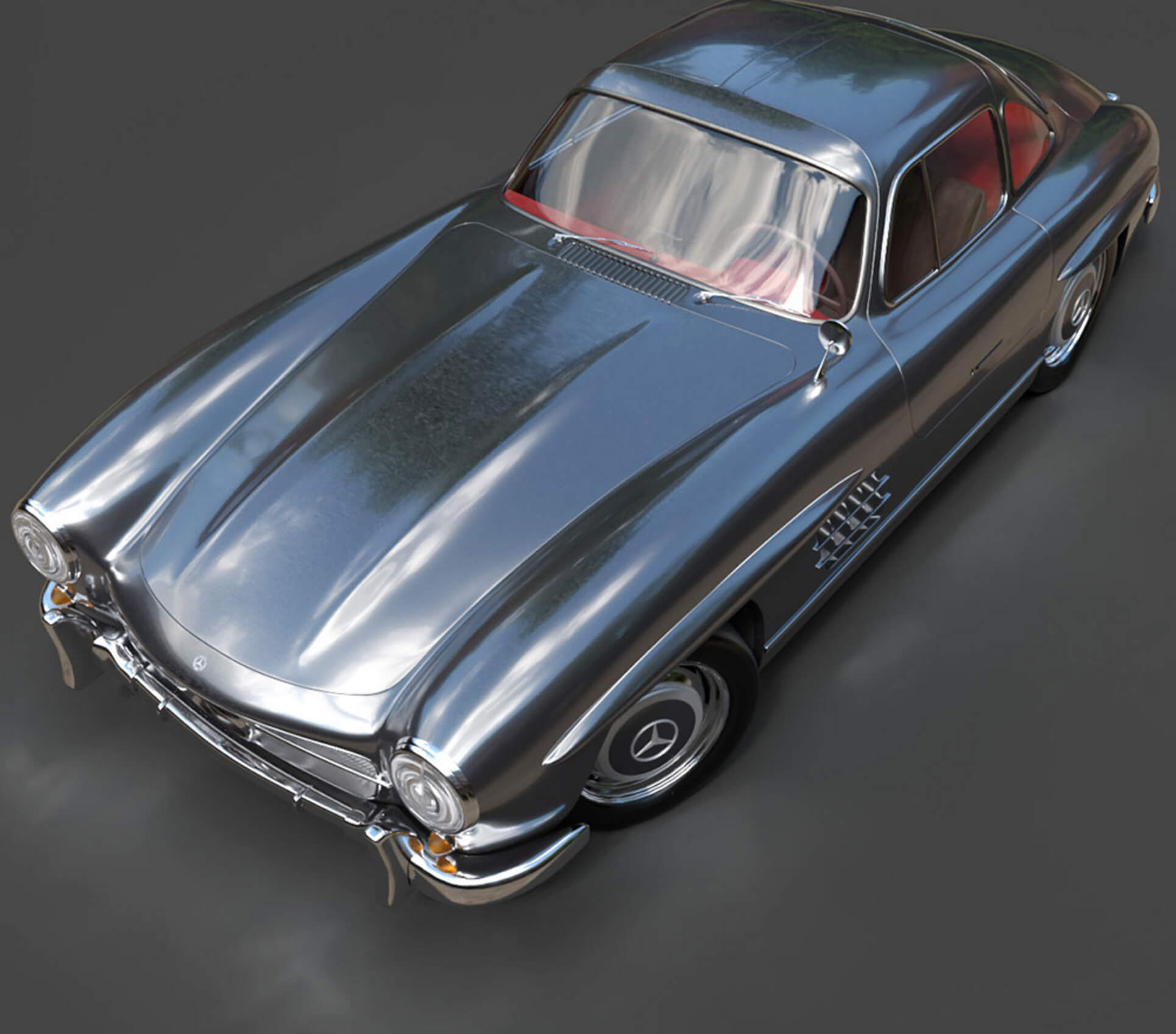 Mercedes-Benz W198 Classic Sports Car - High-Poly 3D Model 3D Model