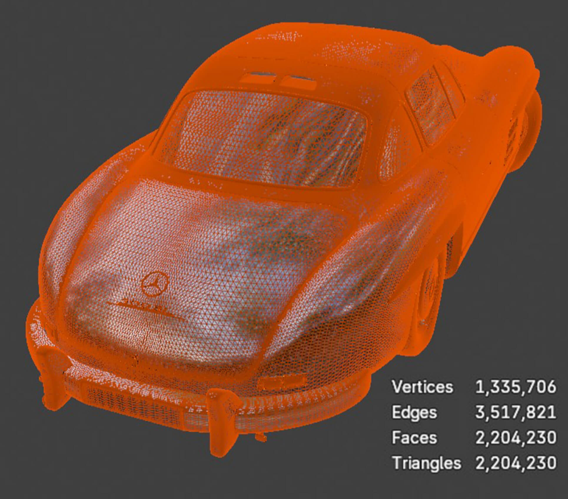 Mercedes-Benz W198 Classic Sports Car - High-Poly 3D Model 3D Model
