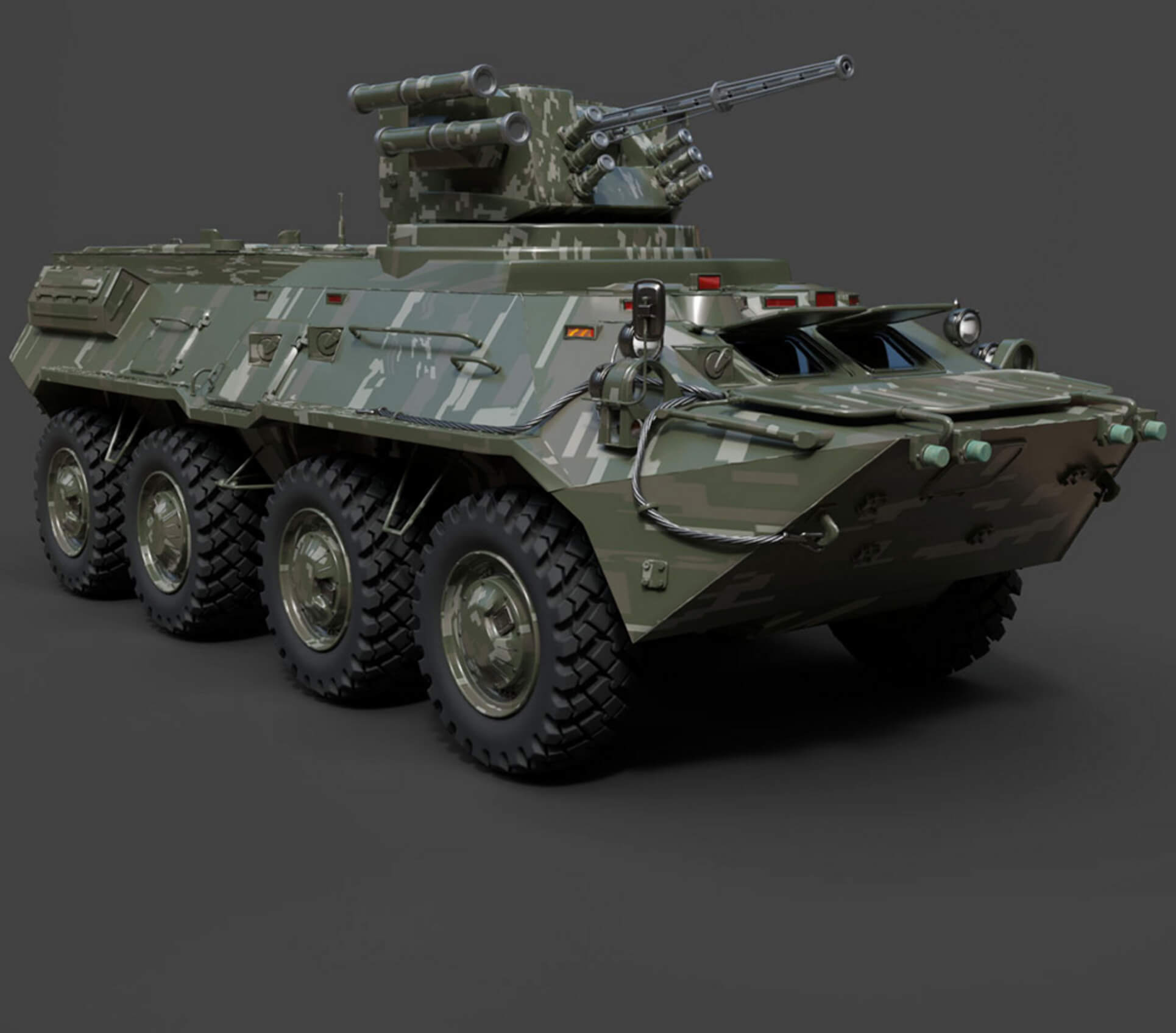 Military Vehicles - BTR-3E - High-Poly 3D Model 3D Model