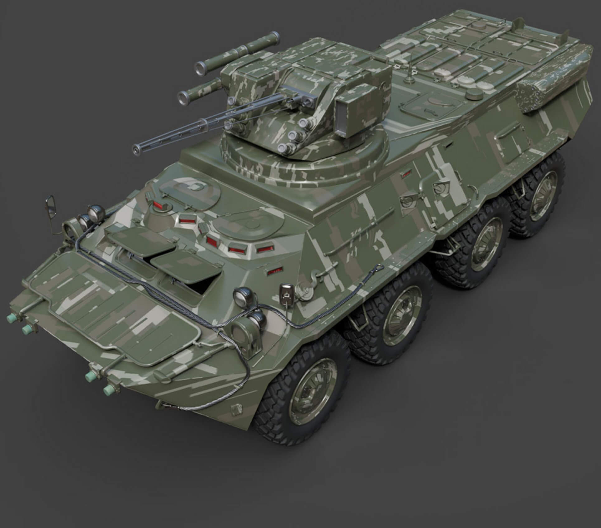 Military Vehicles - BTR-3E - High-Poly 3D Model 3D Model