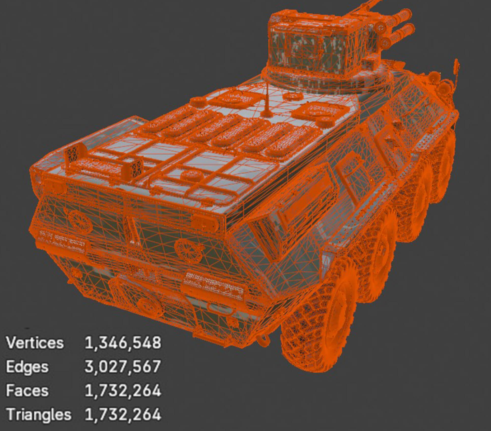 Military Vehicles - BTR-3E - High-Poly 3D Model 3D Model