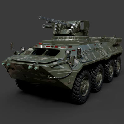 Military Vehicles - BTR-3E - High-Poly 3D Model