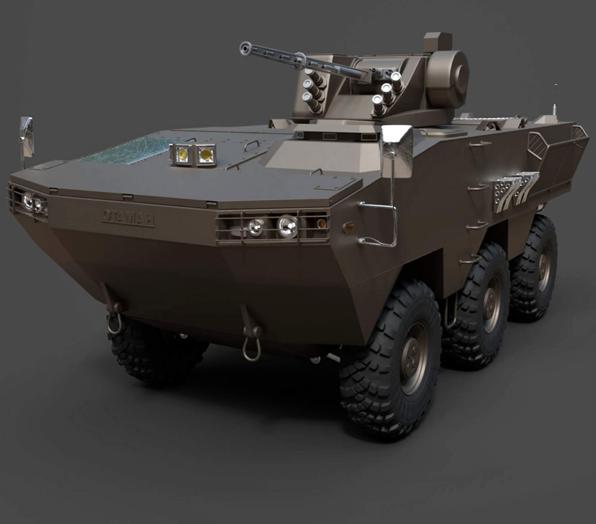 Military Vehicles - BTR Otaman - High-Poly 3D Model 3D Model