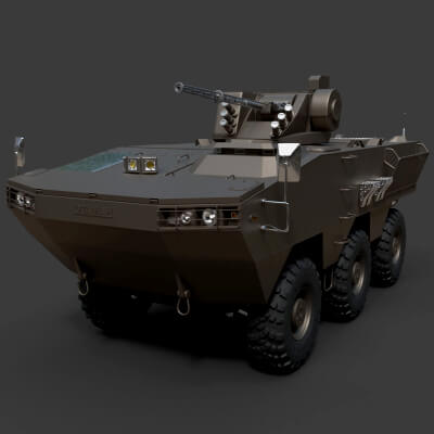 Military Vehicles - BTR Otaman - High-Poly 3D Model