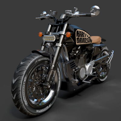 Motorcycles - Harley-Davidson - High-Poly 3D Model