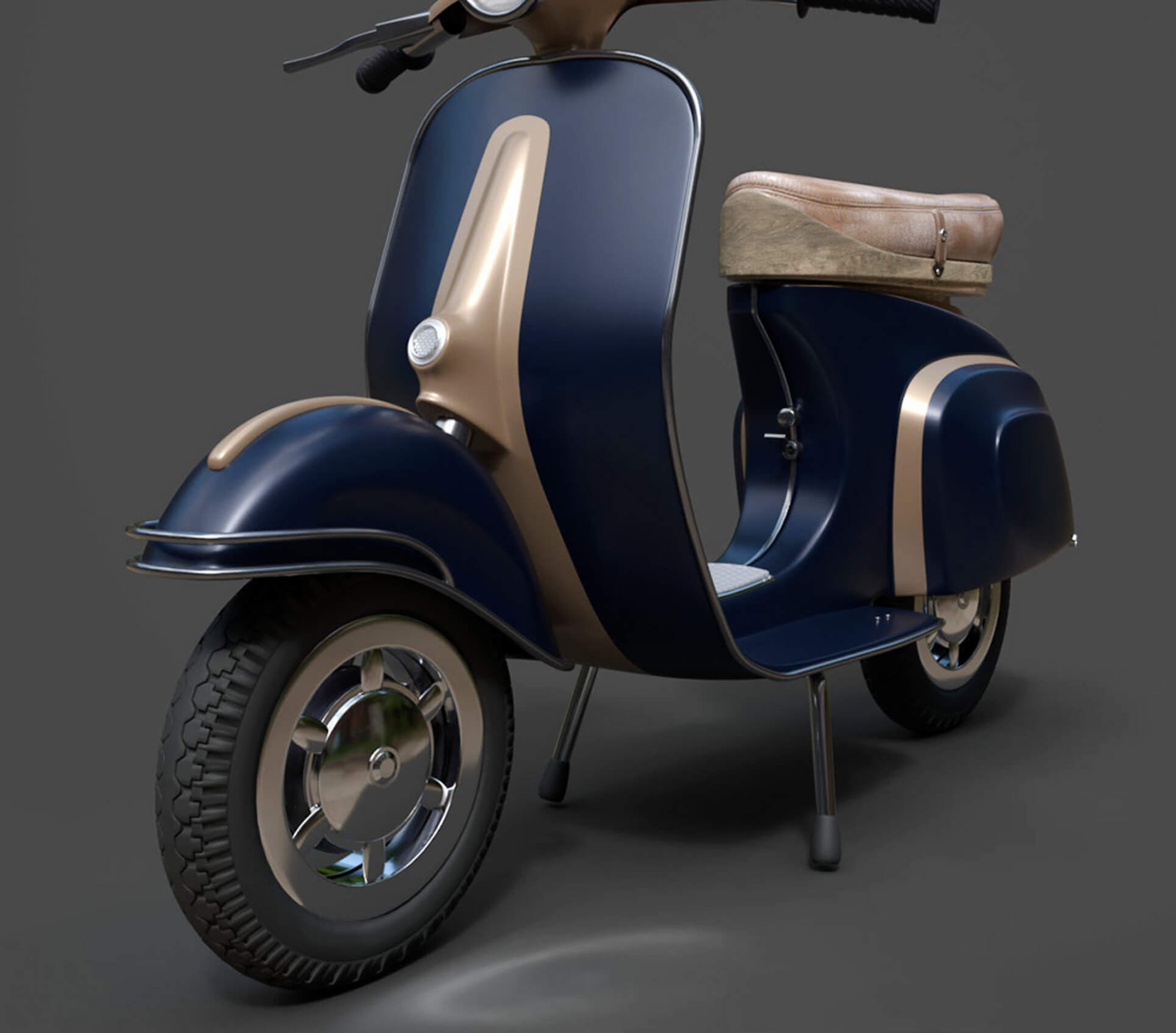 Motorcycles Vespa High-Poly 3D Model 3D Model