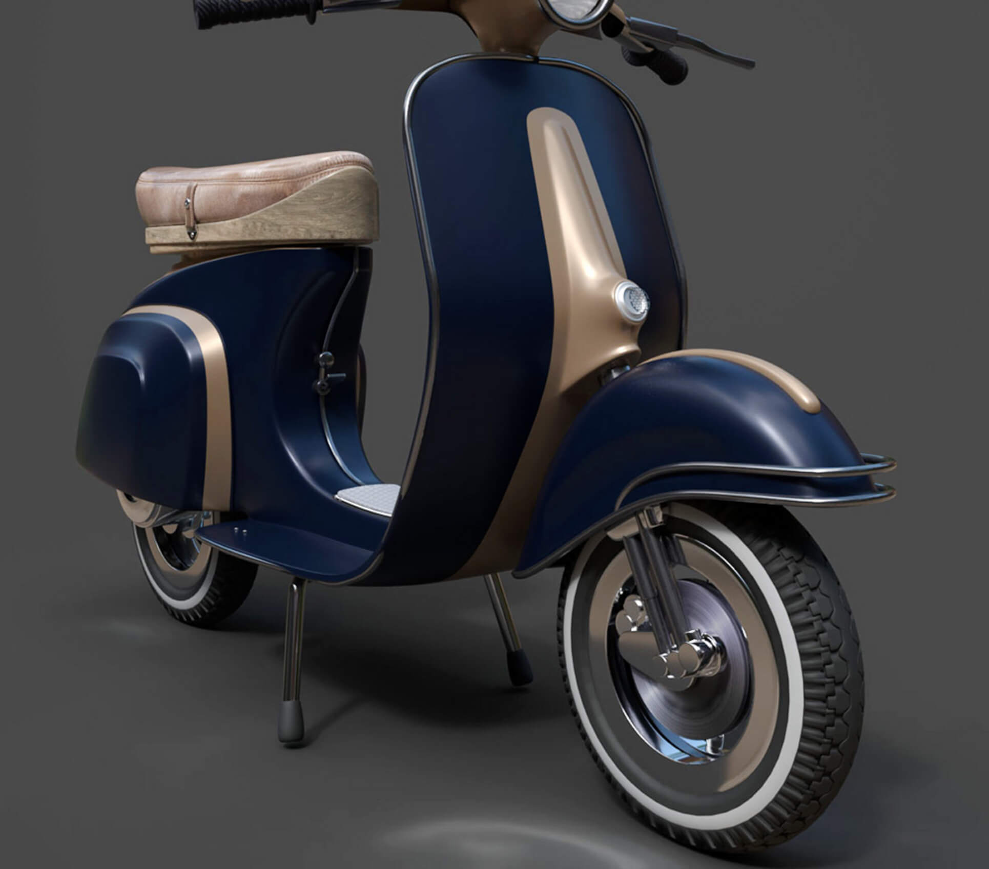 Motorcycles Vespa High-Poly 3D Model 3D Model