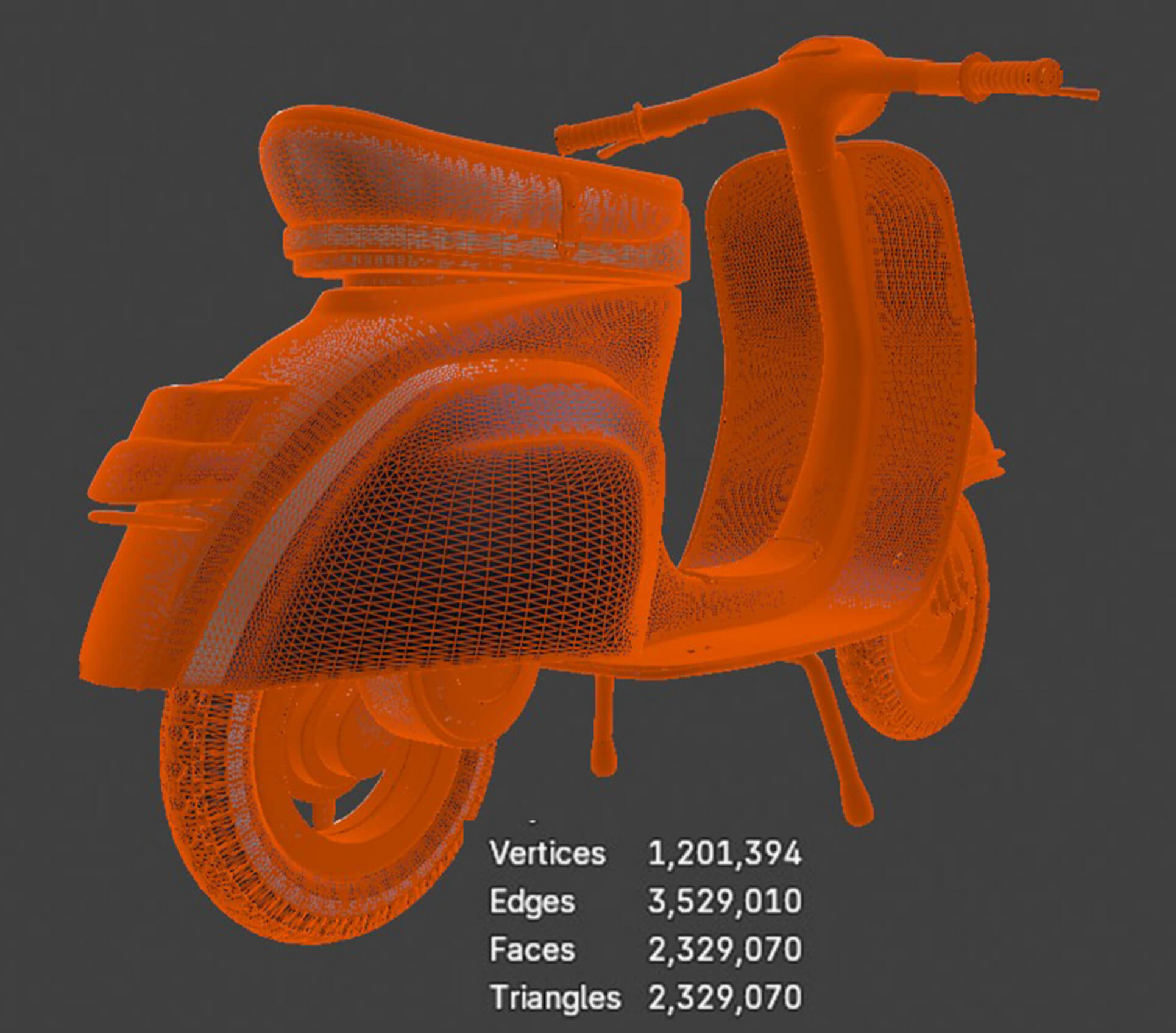 Motorcycles Vespa High-Poly 3D Model 3D Model