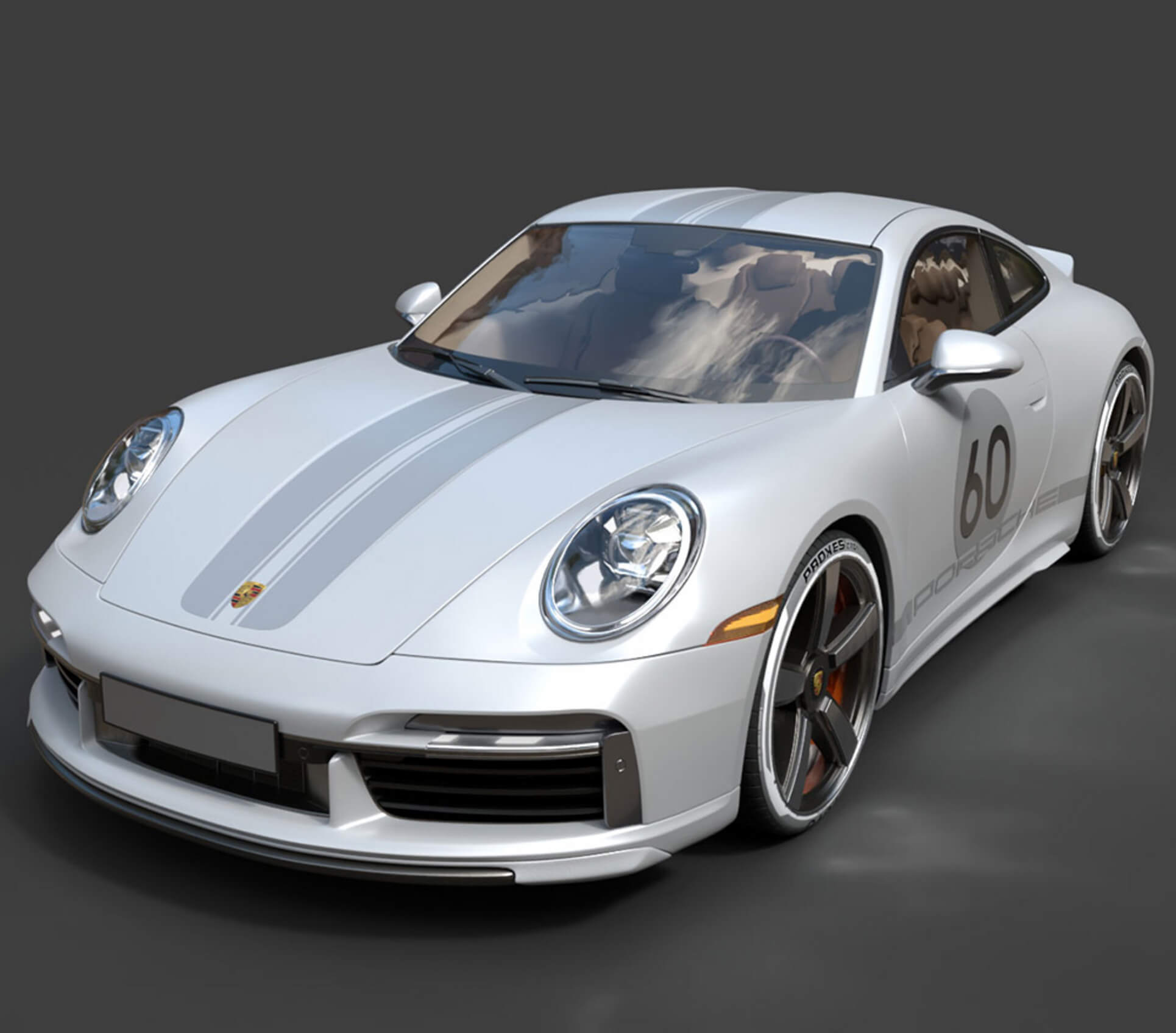 Porsche 911 Sport Classic High-Performance Sports Car High 3D Model