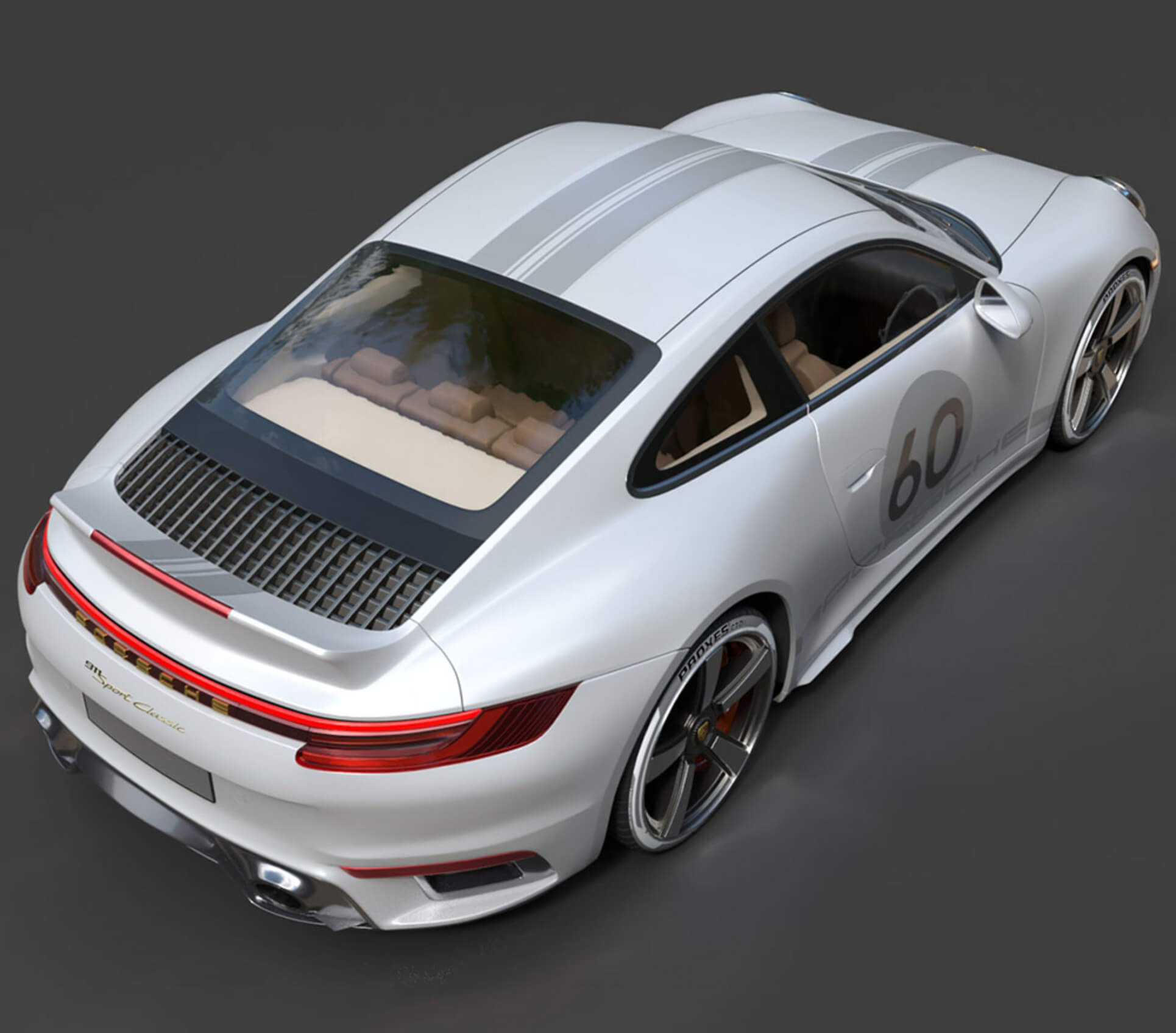 Porsche 911 Sport Classic High-Performance Sports Car High 3D Model