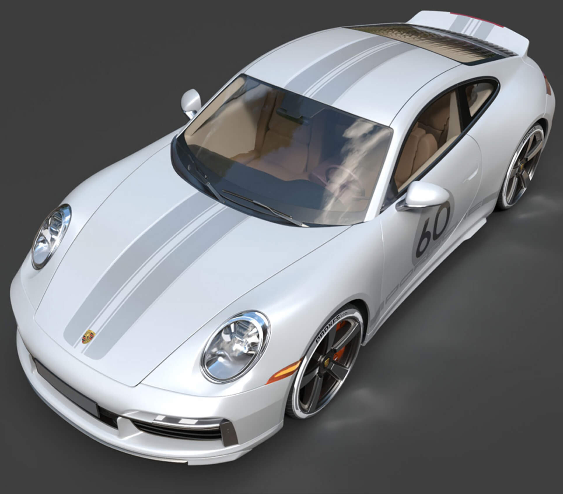 Porsche 911 Sport Classic High-Performance Sports Car High 3D Model