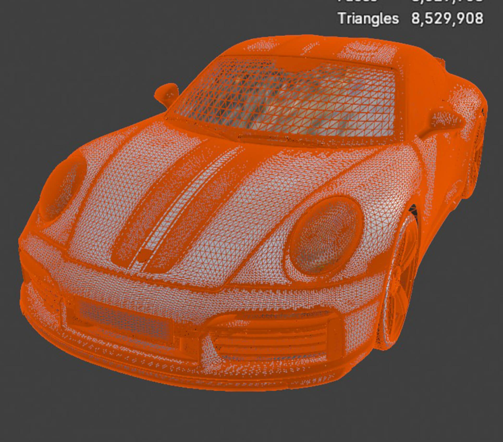 Porsche 911 Sport Classic High-Performance Sports Car High 3D Model
