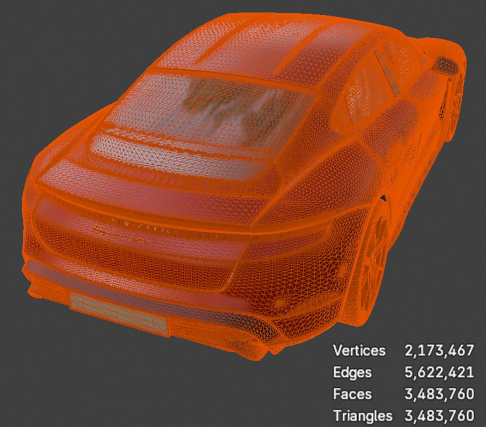 Porsche Taycan GTS High-Poly 3D Model 3D Model