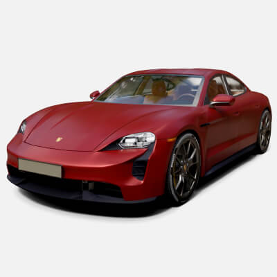 Porsche Taycan GTS High-Poly 3D Model 3D Model