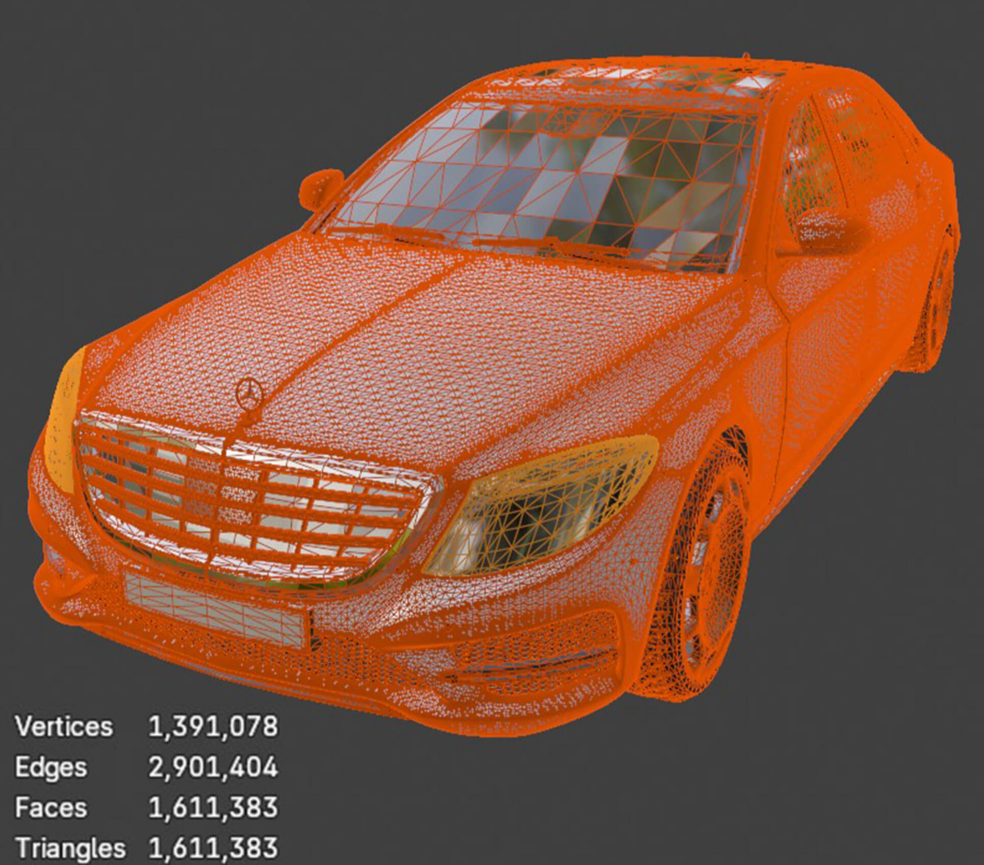 Sedans - Mercedes-Benz Maybach - High-Poly 3D Model 3D Model