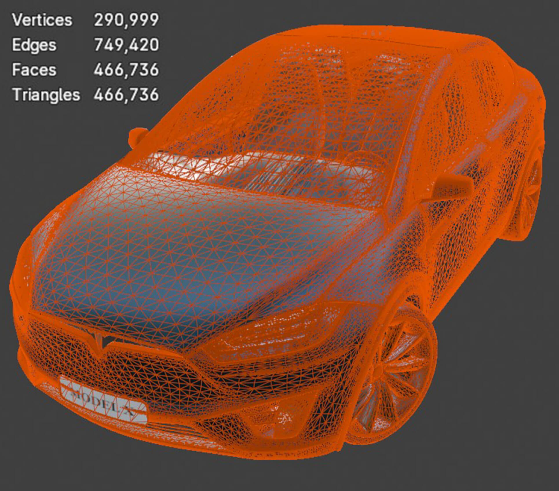 Tesla Model X - High-Poly 3D Model 3D Model