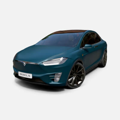 Tesla Model X - High-Poly 3D Model