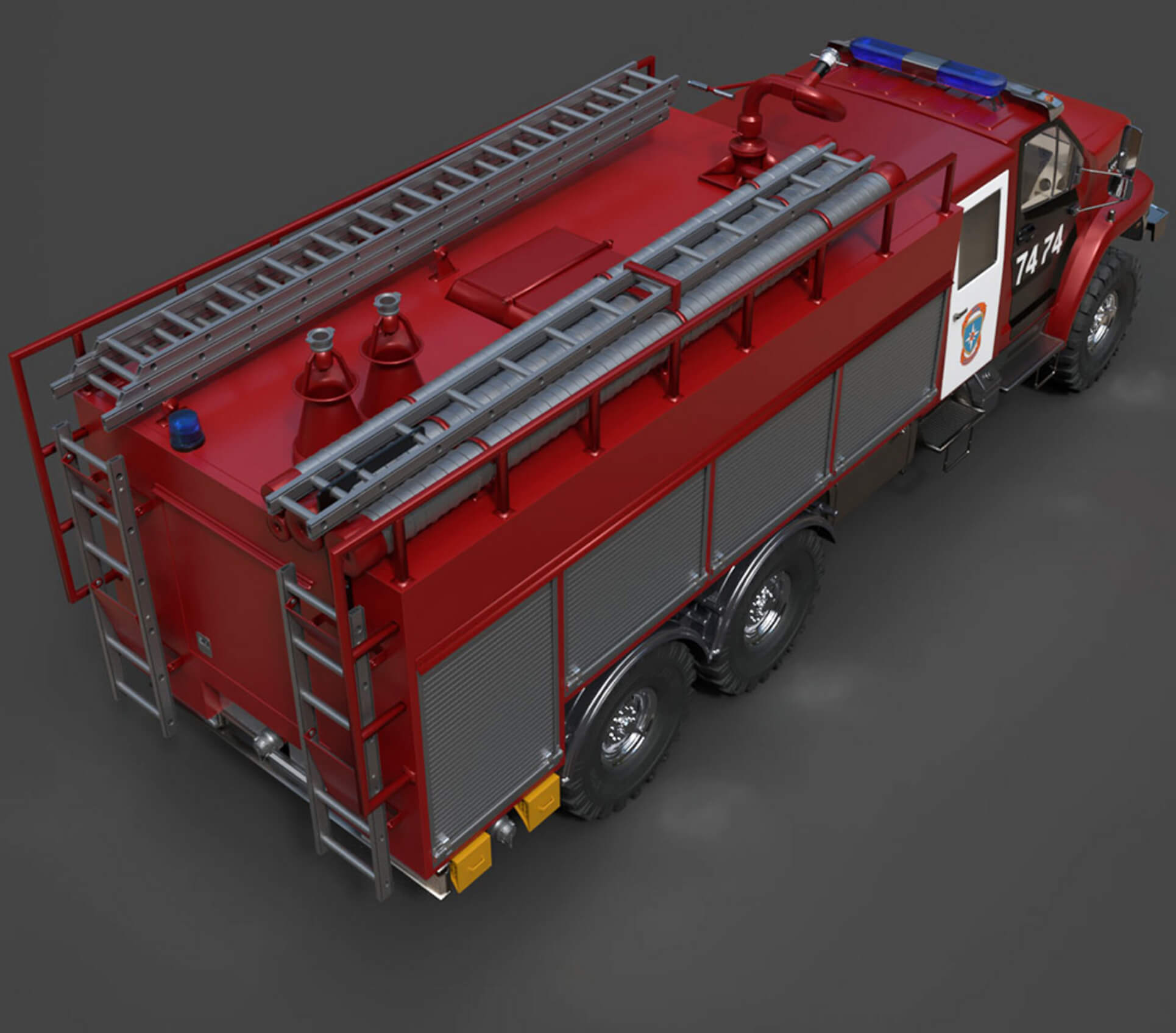 Ural Next Heavy Utility Fire Truck - Detailed Production Rea 3D Model
