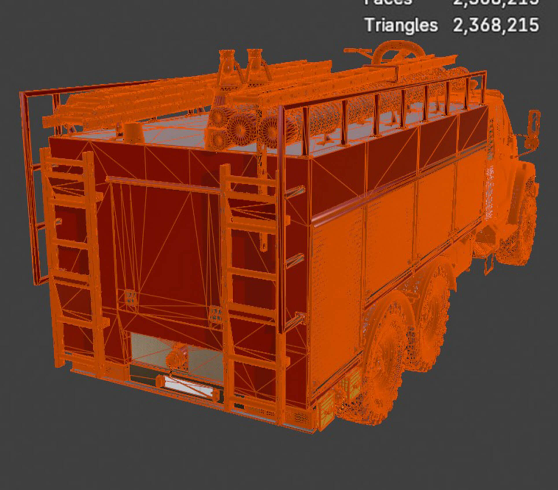 Ural Next Heavy Utility Fire Truck - Detailed Production Rea 3D Model