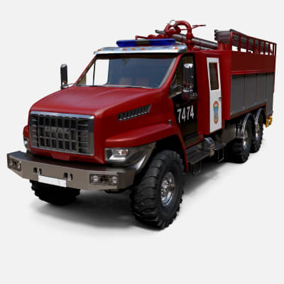 Ural Next Heavy Utility Fire Truck - Detailed Production Rea