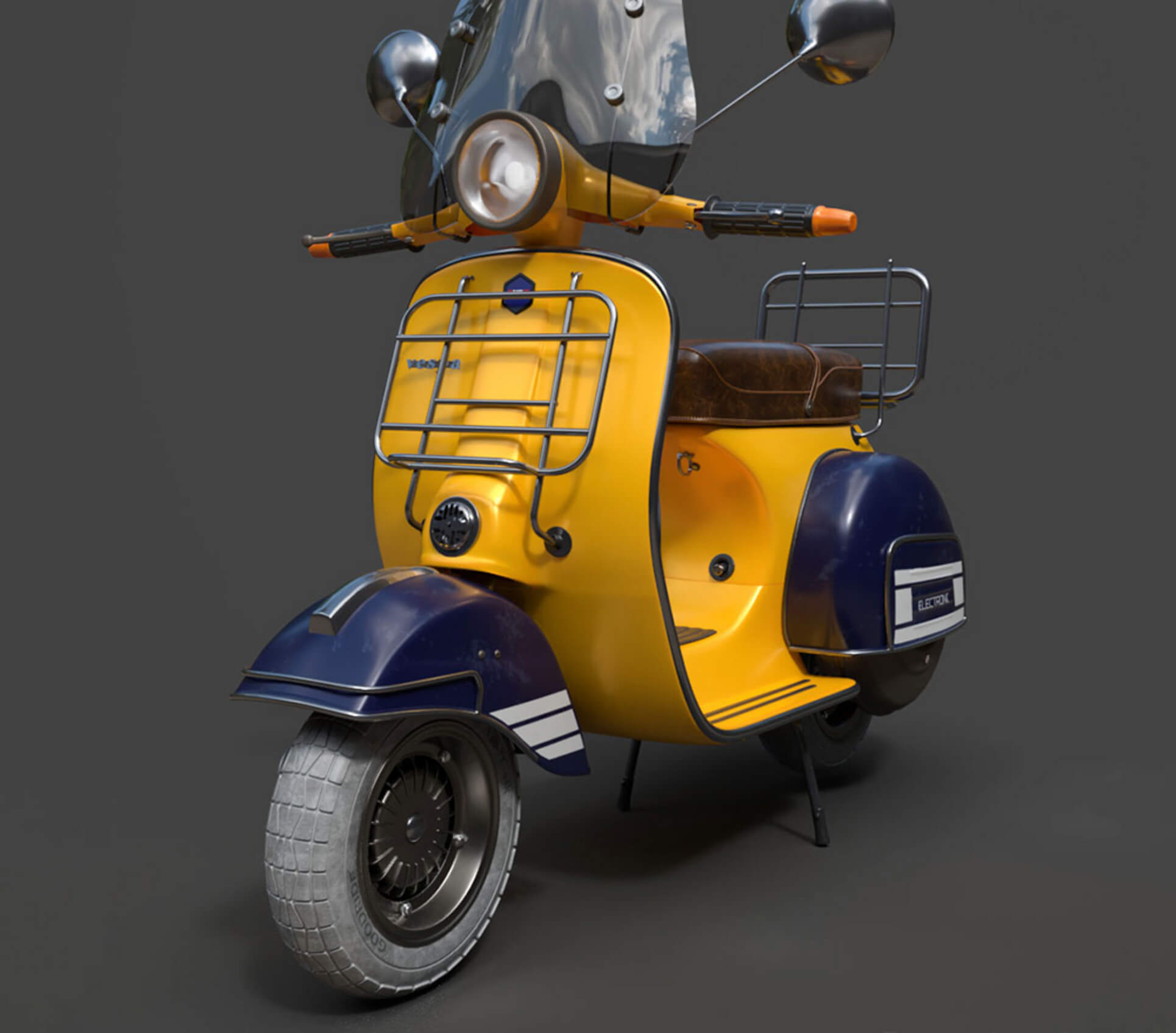 Vespa Classic Scooter - Detailed Production-Ready 3D Asset 3D Model