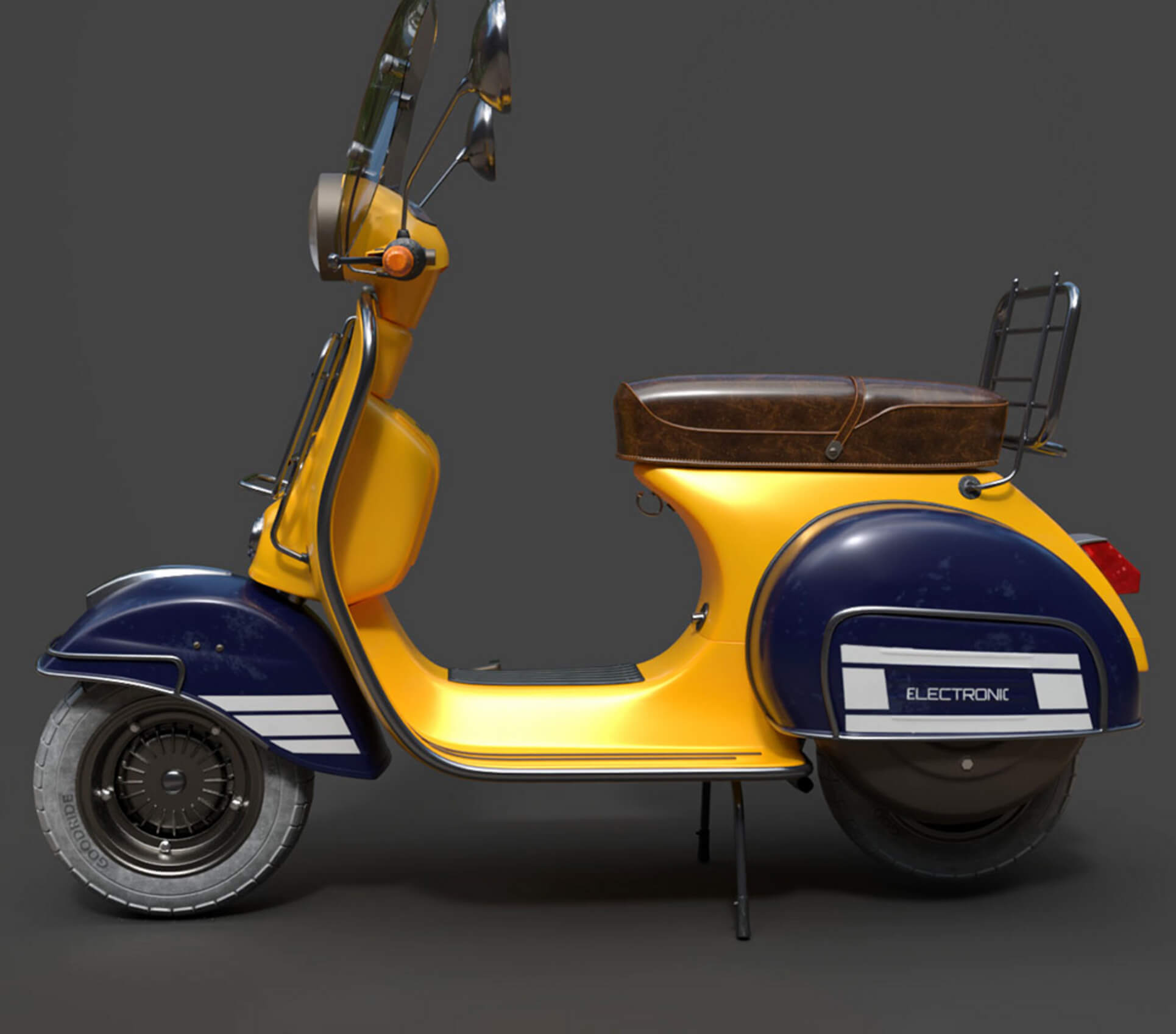 Vespa Classic Scooter - Detailed Production-Ready 3D Asset 3D Model