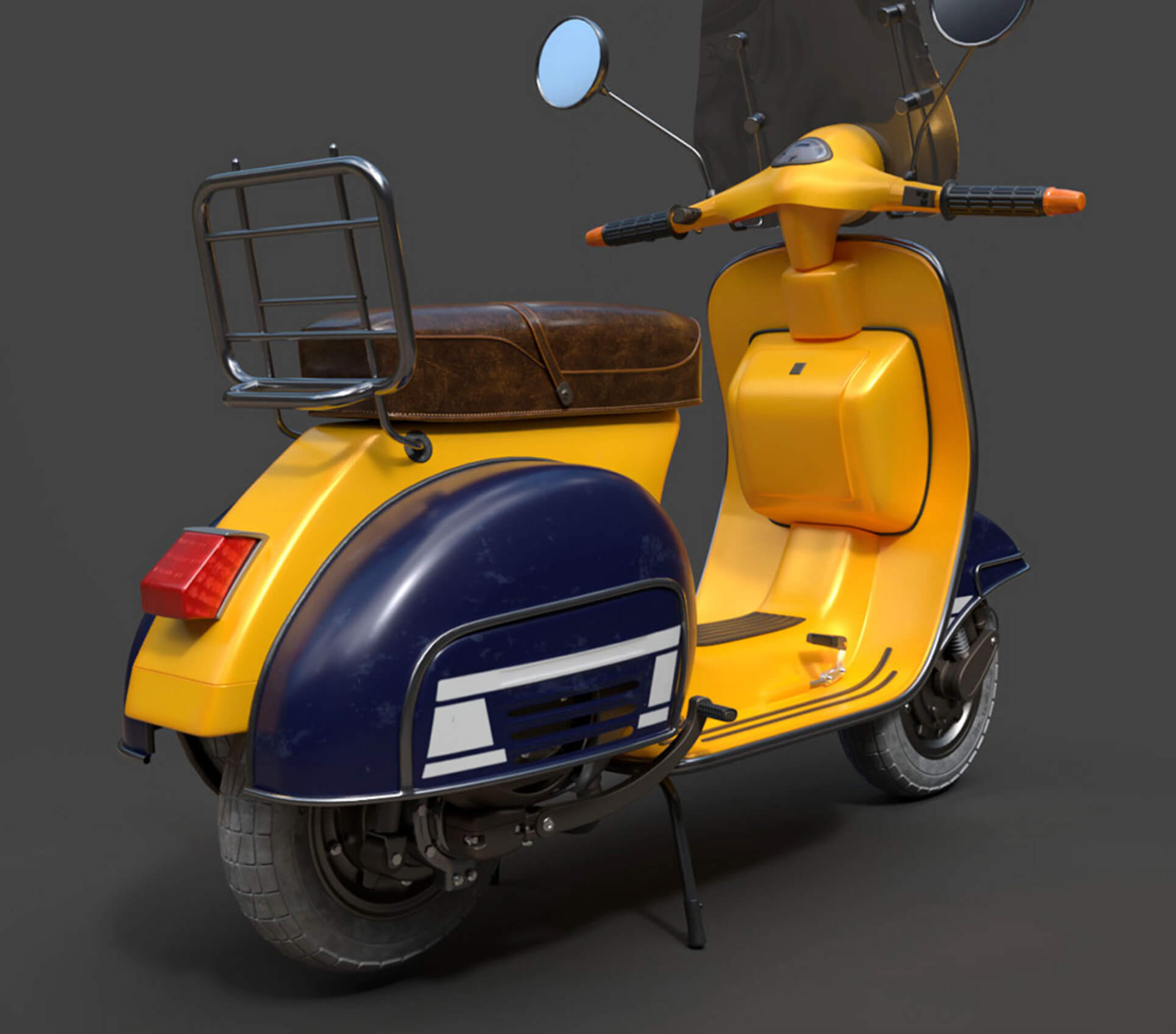 Vespa Classic Scooter - Detailed Production-Ready 3D Asset 3D Model