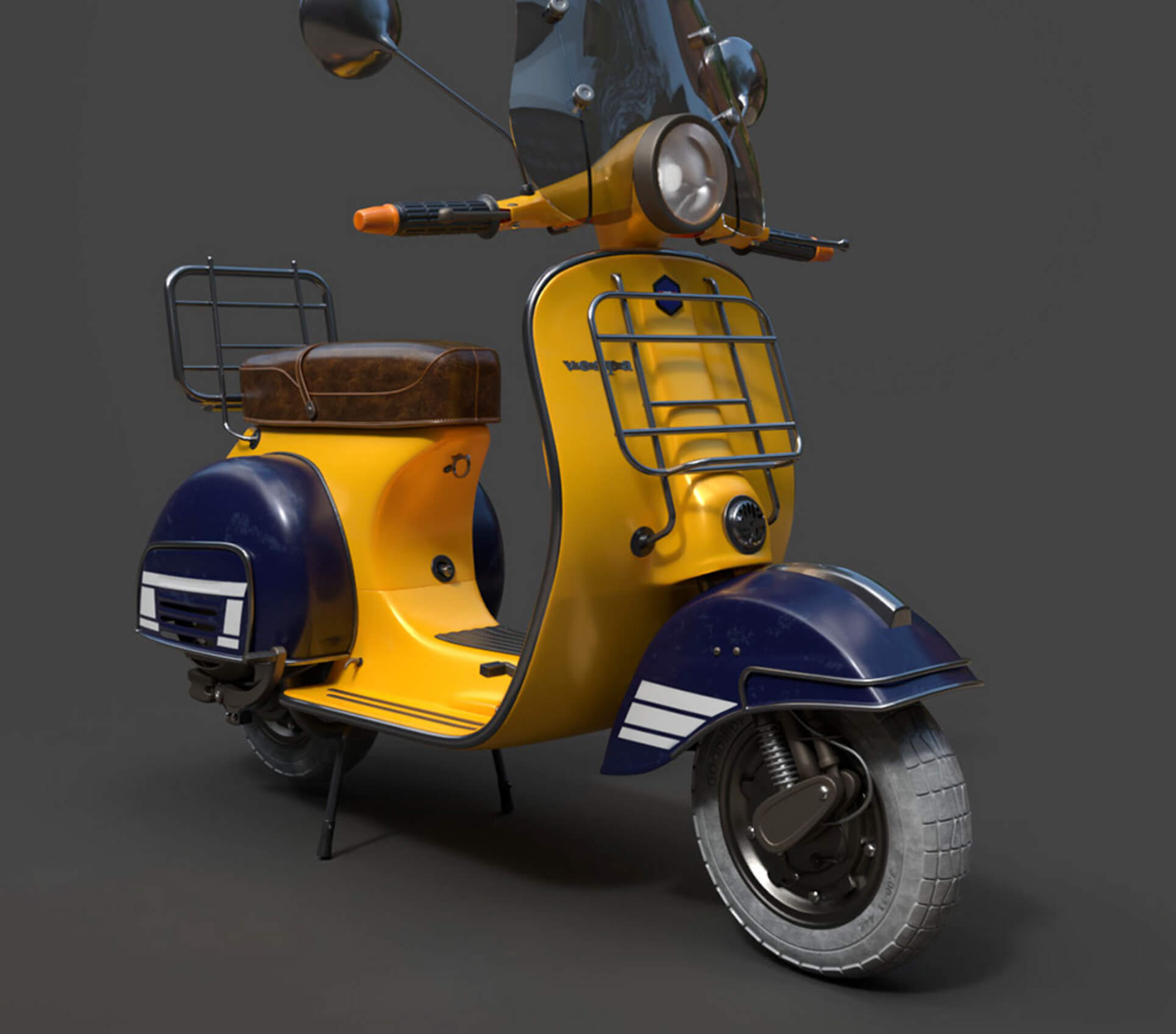 Vespa Classic Scooter - Detailed Production-Ready 3D Asset 3D Model