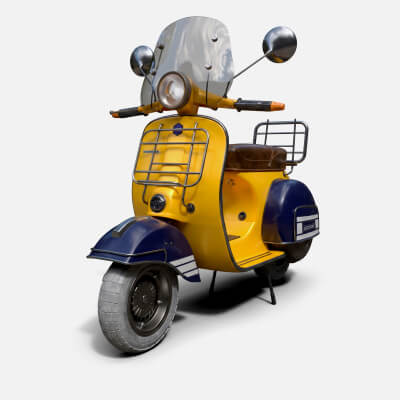 Vespa Classic Scooter - Detailed Production-Ready 3D Asset 3D Model
