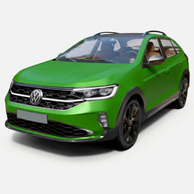 Volkswagen Taigo Crossover SUV - High-Poly 3D Model