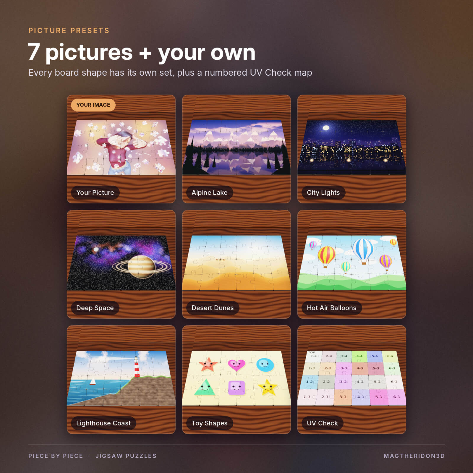 Piece by Piece Jigsaw Puzzles for DAZ3D 3D Model