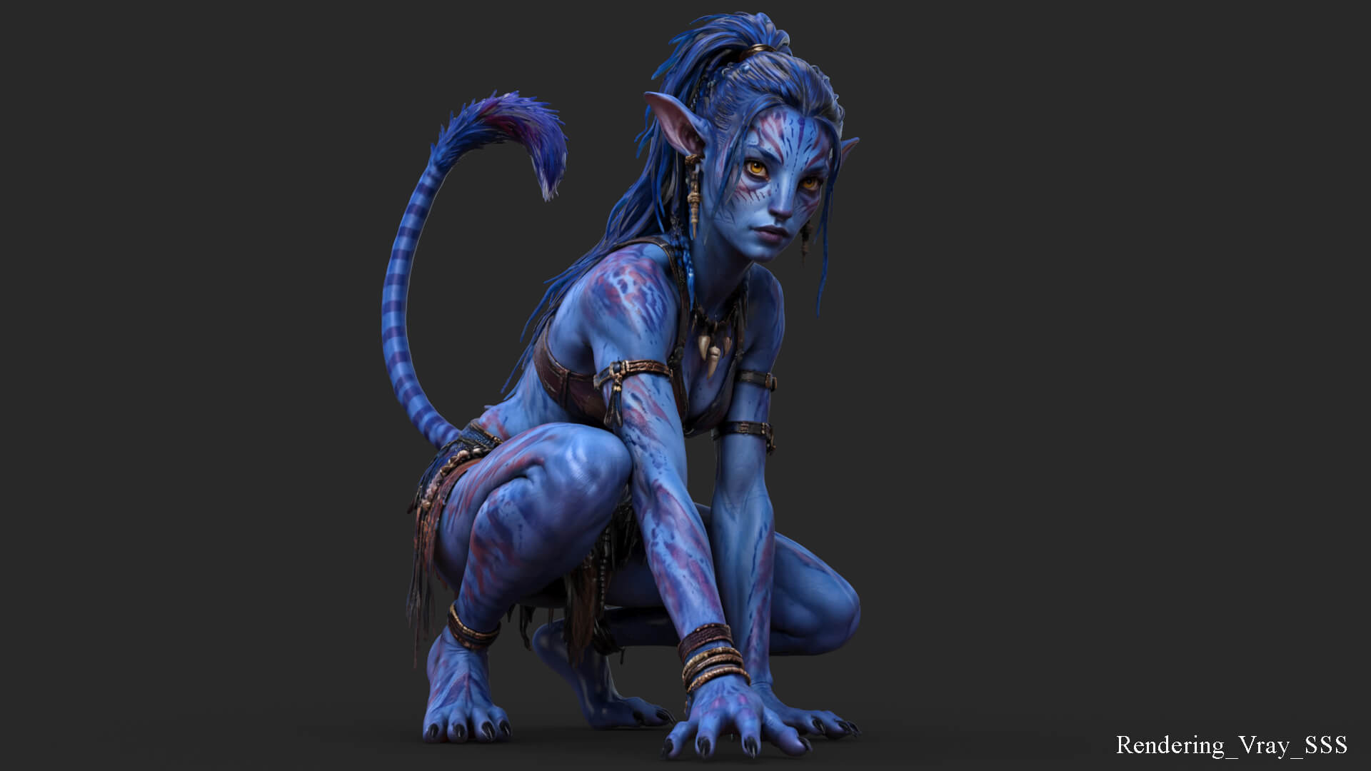 Fantasy Creature Avatar High-Detail 3d Model 3D Model