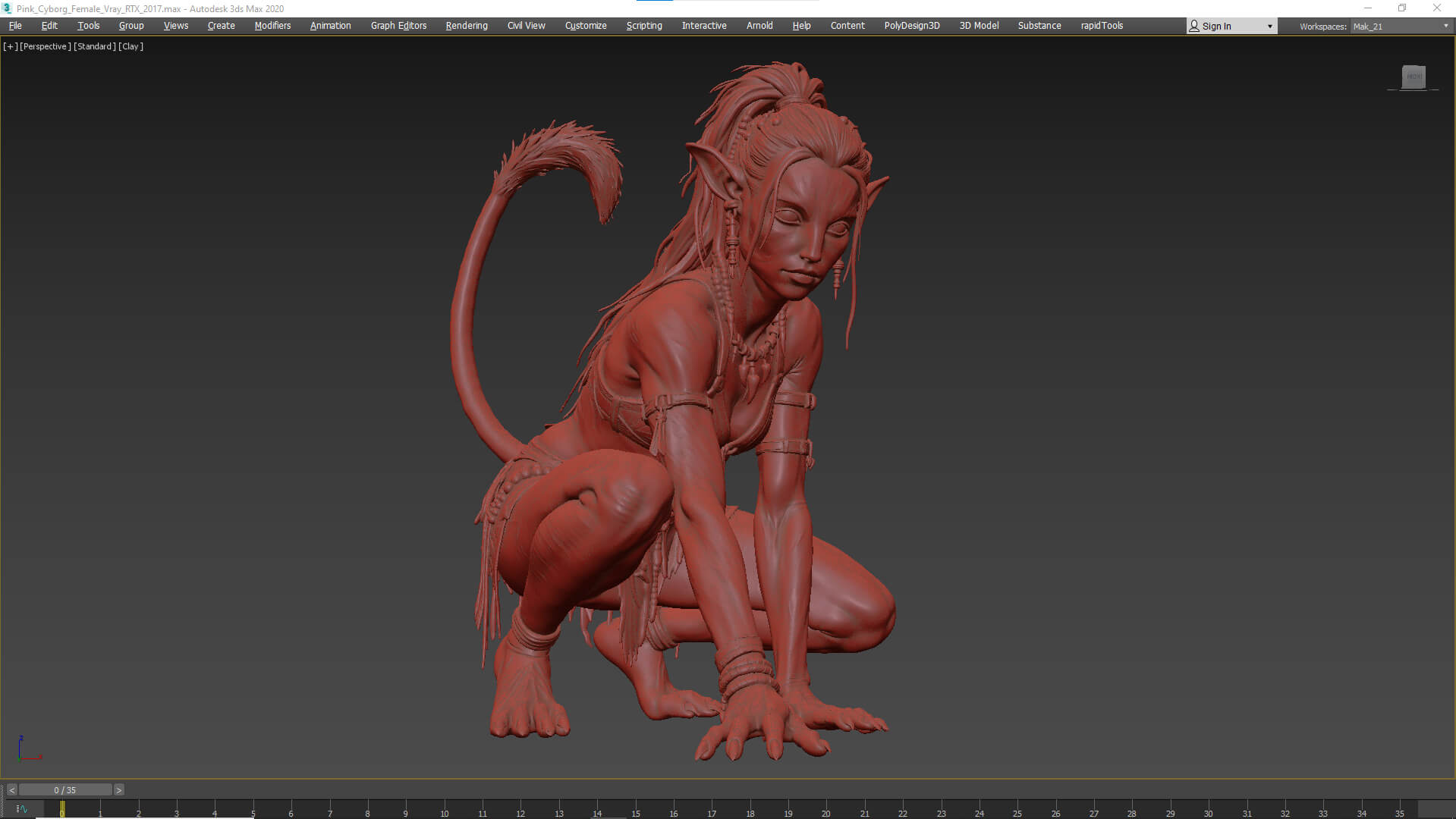Fantasy Creature Avatar High-Detail 3d Model 3D Model