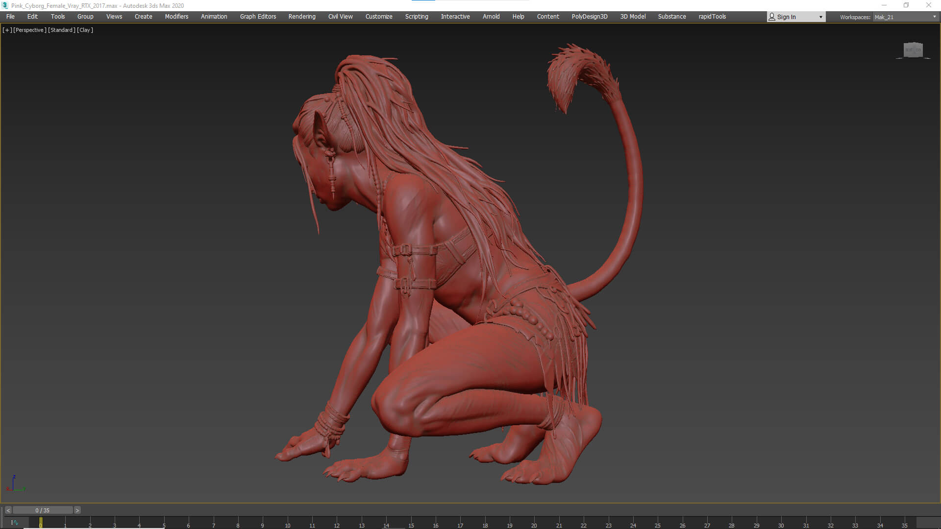Fantasy Creature Avatar High-Detail 3d Model 3D Model