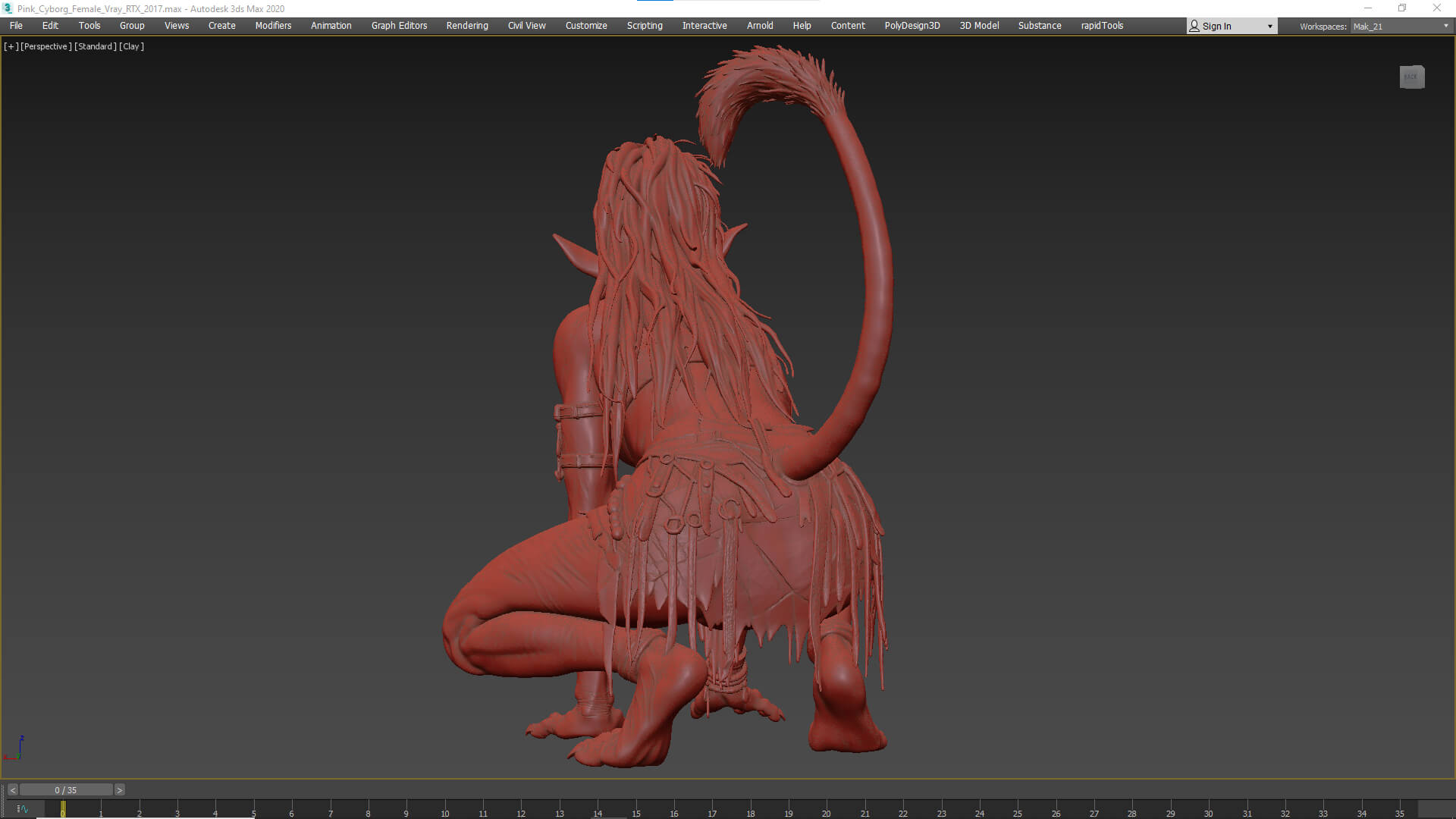 Fantasy Creature Avatar High-Detail 3d Model 3D Model