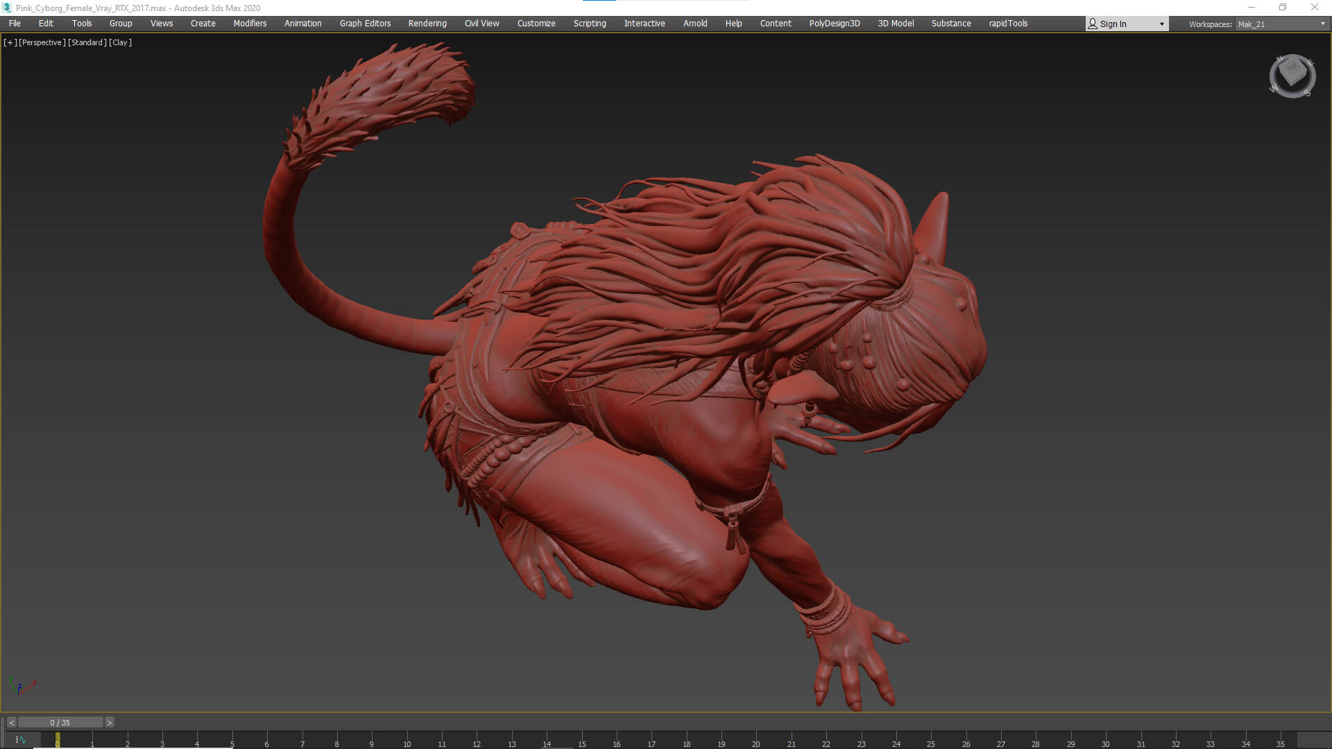 Fantasy Creature Avatar High-Detail 3d Model 3D Model